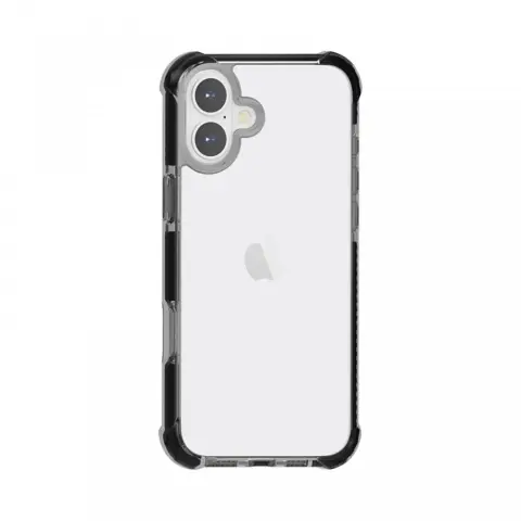 CELLECT Udarno odporen silikonski ovitek iPhone 17 črno-prozoren