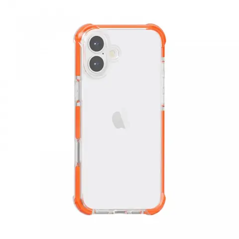 CELLECT Udarno odporen silikonski ovitek iPhone 17 oranžno-prozoren