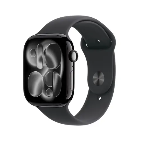 APPLE Watch Series 11 GPS 46mm kozmoszfekete alumínium tok fekete sportszíj M/L