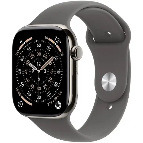 APPLE Watch Series 11 GPS + Cellular 46mm natúr titán tok kőszürke sportszíj M/L