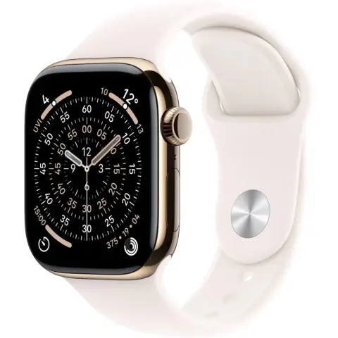 APPLE Watch Series 11 GPS + Cellular 46mm arany titán tok lágy rózsaszín sportszíj M/L