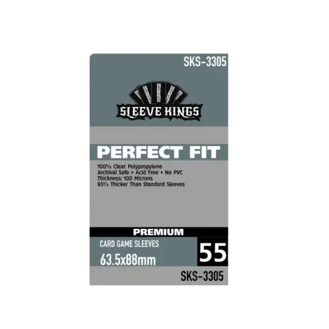 Perfect Fit Premium Card Game Sleeves (63.5x88mm) -55 Pack. 100 Microns