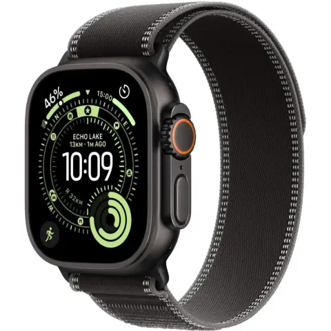 APPLE Watch Ultra 3 GPS + Cellular 49mm black titan case fekete-hamuszürke field strap M/L