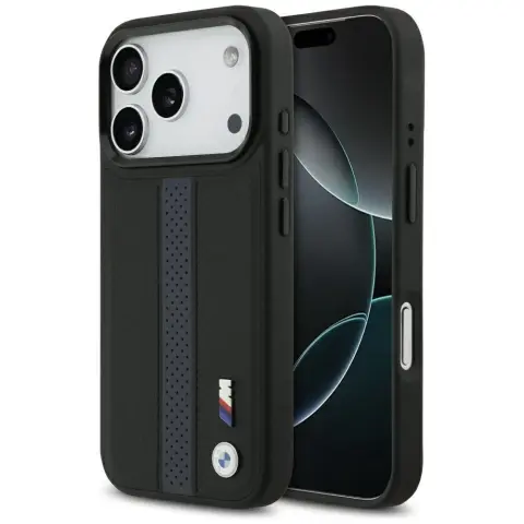 BMW M Perforated Stripe Logo MagSafe tok iPhone 17 Pro Max / iPhone 18 Pro Max fekete-kék