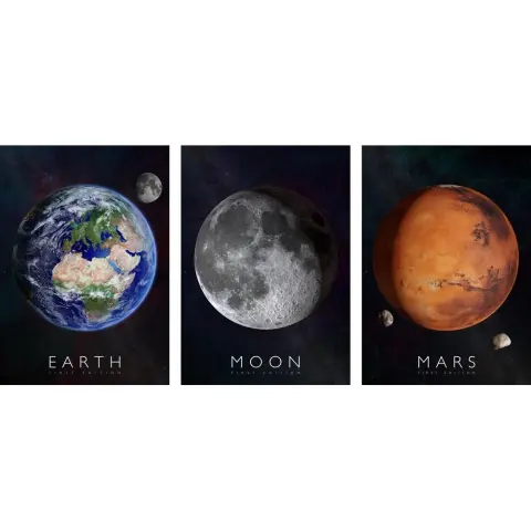 Curiscope Multiverse Föld Holdr és Mars interaktív poszterek