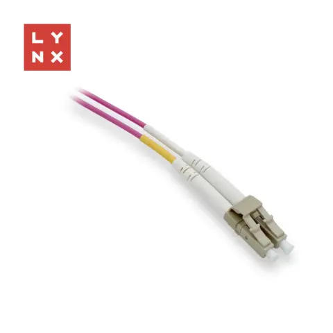 LYNX Fiber Optic LC Összekötő Rózsaszín 2m LX-DPX-LC/LC-OM4-2