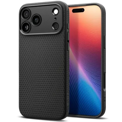 SPIGEN Liquid Air hátlaptok iPhone 17 Pro / iPhone 18 Pro fekete