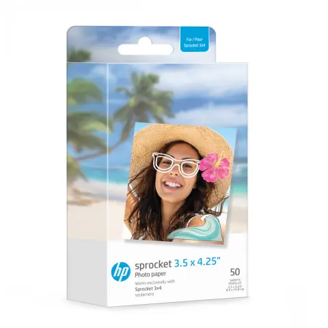 HP Sprocket 3.5x4.25 inch Zink hârtie foto 50 coli