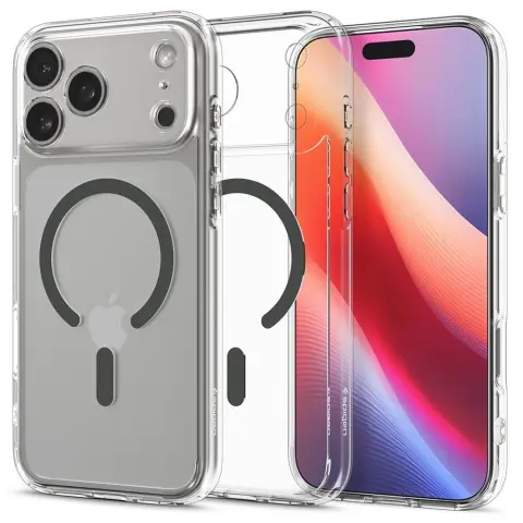 SPIGEN Ultra Hybrid Magfit case for iPhone 17 Pro / iPhone 18 Pro transparent-graphite