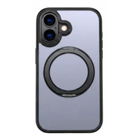 CELLECT 360° vrtljiv ovitek z obročem Iphone 17 Črno-prozoren