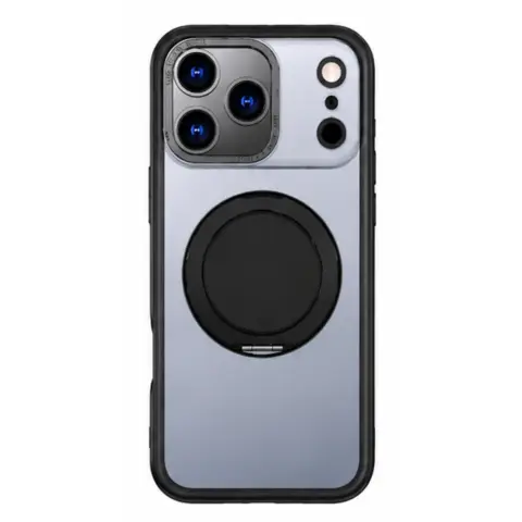 CELLECT 360 fokban forgatható karikagyűrűs tok iPhone 17 Pro / iPhone 18 Pro fekete-átlátszó