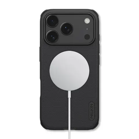NILLKIN Super Frosted Pro Magnetic Magsafe védőtok iPhone 17 Pro / iPhone 18 Pro fekete