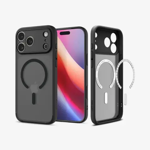 SPIGEN Ultra Hybrid Matte Magfit tok iPhone 17 Pro Max / iPhone 18 Pro Max fagyos fekete