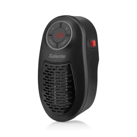 SALENTE HOTHEAT-BK HotHeat mini hősugárzó 500W RGB termosztát Fekete