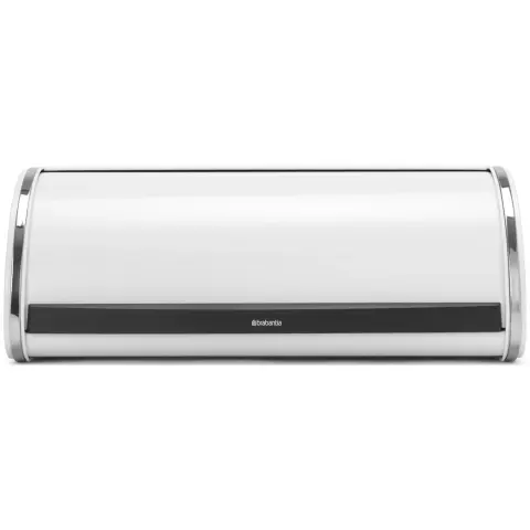 BRABANTIA Roll Top kenyértartó halkan záródó. befelé gördülő fedéllel. 445mm széles. 2 kenyérhez. ívelt forma. acél. fehér - 236747