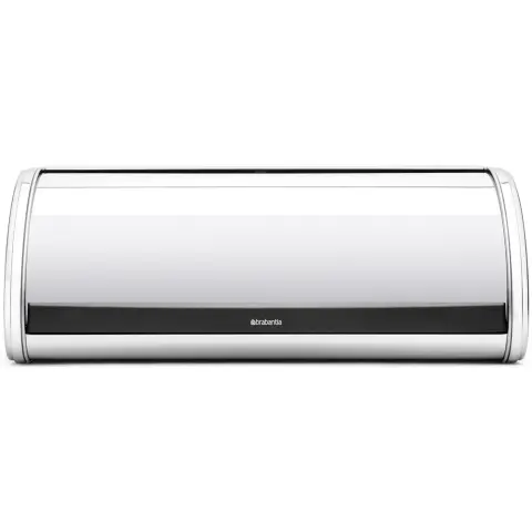 BRABANTIA Roll Top kenyértartó halkan záródó. befelé gördülő fedéllel. 445mm széles. 2 kenyérhez. ívelt forma. r.m. acél fényes - 312601