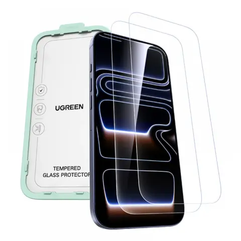 UGREEN Tempered Glass kijelzővédő applikátorral iPhone 17 Pro Max / iPhone 18 Pro Max 2db