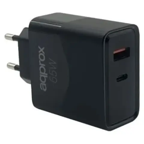 APPROX Wall Charger 65W + USB Type C Cable black