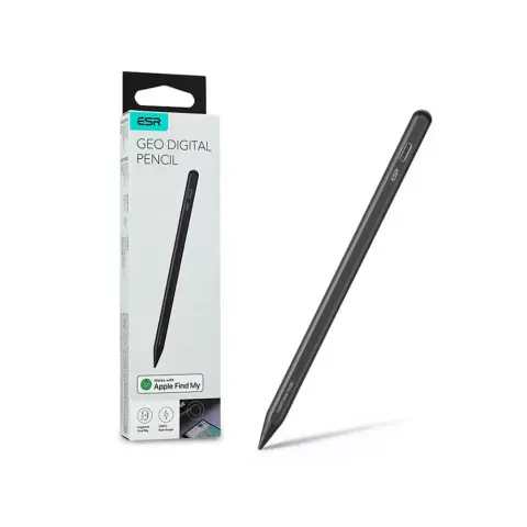 ESR Geo Digital Stylus Pen aktív toll rajzoláshoz jegyzethez Apple iPad-hez fekete