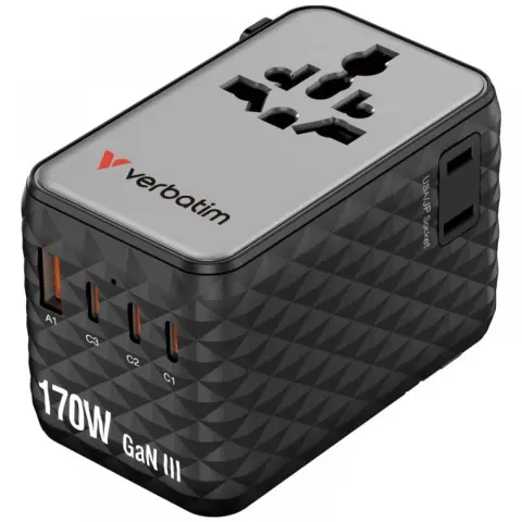 VERBATIM Charge n Travel Universal Travel Adapter 170W
