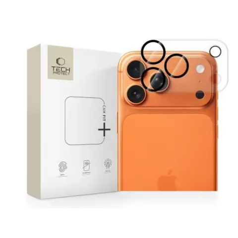 TECH-PROTECT Cam Fit + Hátsó kameravédő üveg iPhone 17 Pro / iPhone 18 Pro