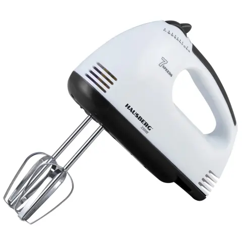 HAUSBERG HB-4112NG Kézimixer 250W 7 sebesség Fehér/Fekete