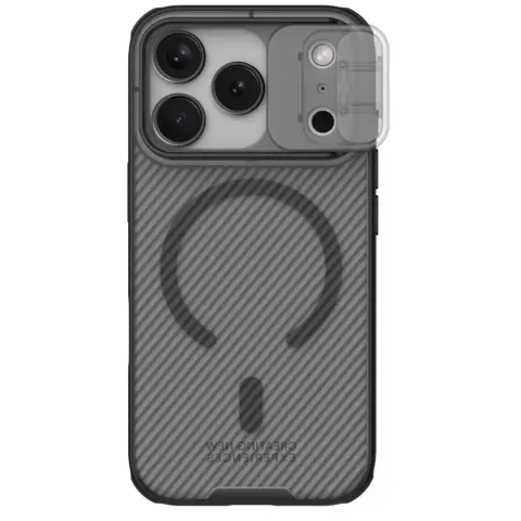 NILLKIN CamShield Pro Magnetic back panel csúsztatható kameravédelem iPhone 17 Pro Max / iPhone 18 Pro Max transparent-black