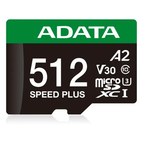 ADATA SPEED PLUS 512GB MicroSDXC 160 MB/s UD512GUI3V30A2SP-RA1
