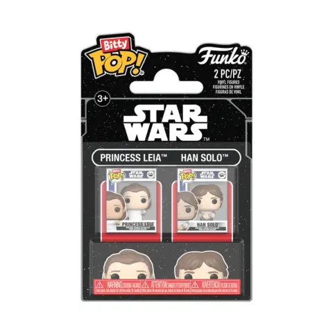 FUNKO Bitty Pop Star Wars: A Birodalom visszavág Leia hercegnő és Han Solo figura szett