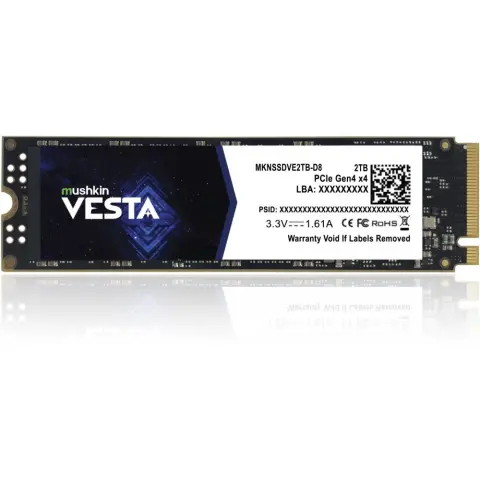 MUSHKIN 2TB Vesta M.2 PCIe M.2 2280 MKNSSDVE2TB-D8