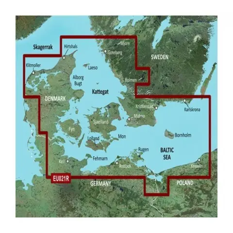 GARMIN Eastern part of Denmark – Southeastern part of Sweden map BlueChart g3