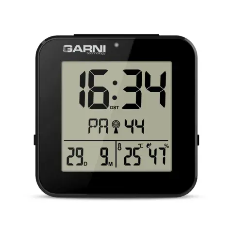 GARNI TECHNOLOGY 138B Digital alarm clock with thermometer and hygrometer black