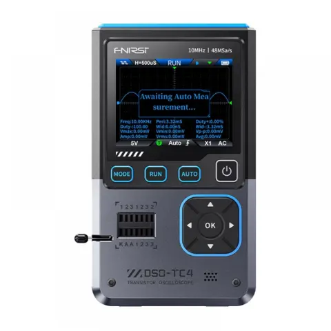 FNIRSI DSO-TC4 3-IN-1 10MHz 48MSa/s Digital Oscilloscope Transistor Tester Signal Generator