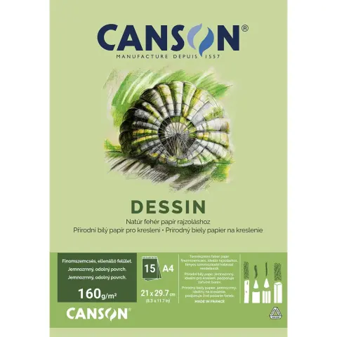 CANSON Rajzpapír blokk A4 160g 15 ív