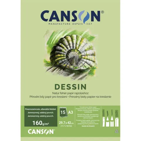 CANSON Rajzpapír blokk A3 160g 15 ív
