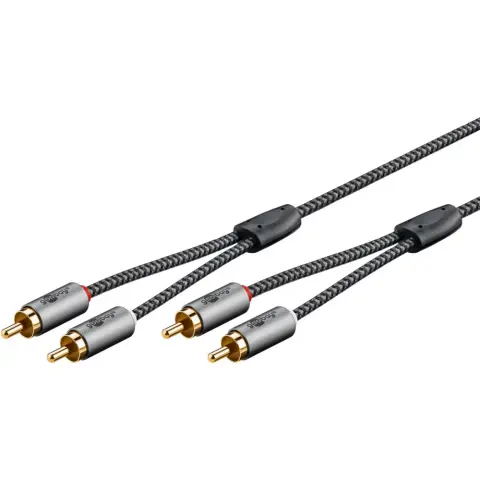 GOOBAY RCA Összekötő Fekete-Szürke 5m 65295