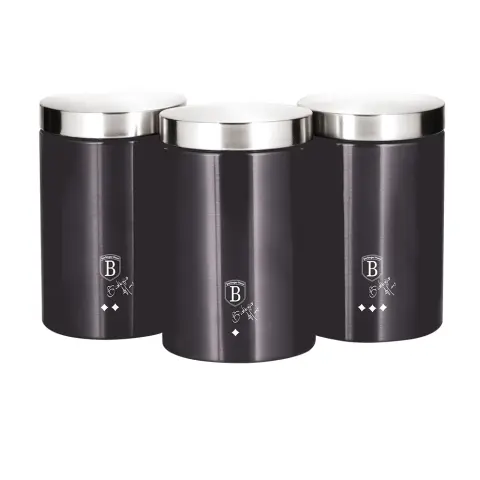 BERLINGER HAUS BH/6718 Metallic Line Carbon Edition 3 részes tároló szett