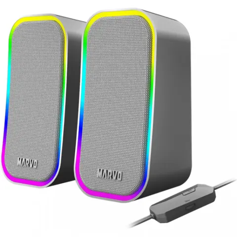 MARVO SG-285 Havoc 20 Hangszóró 2.0 RGB szürke