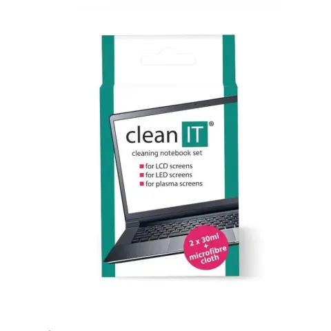 CLEAN IT CL-182 laptop cleaning fluid with cloth 2x30ml