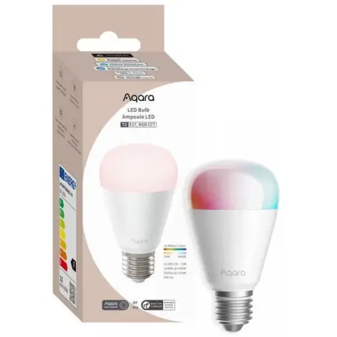 AQARA LB-L02D T2 10.5W E27 1100lm 2000K–9000K RGB CCT LED izzó