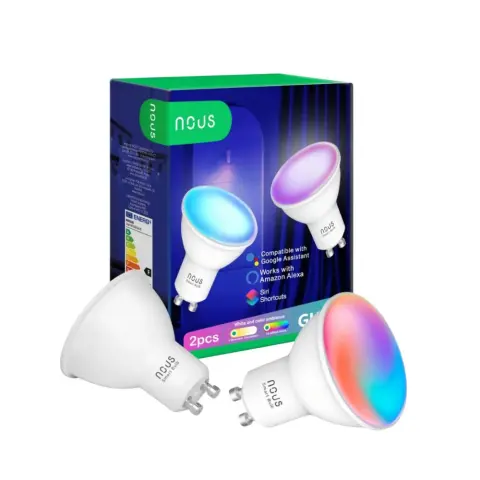 NOUS P8 okos Tuya Wi-Fi RGB izzó GU10 2db
