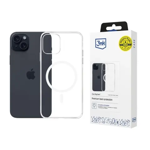 3MK Clear MagCase case iPhone 15 Plus transparent