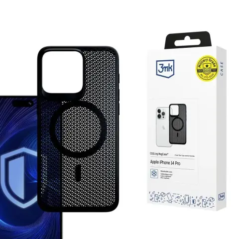 3MK COOLing MagCase légáteresztő tok iPhone 14 Pro fekete