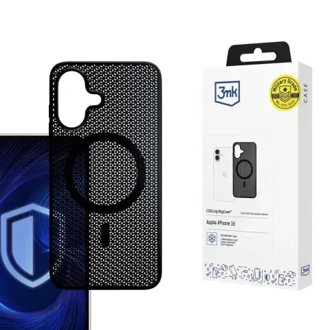 3MK COOLing MagCase légáteresztő tok iPhone 16 fekete