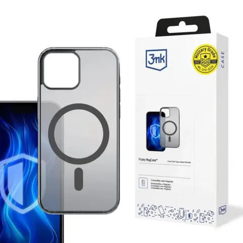3MK Frosty MagCase tok Apple iPhone 15 füstös-fekete