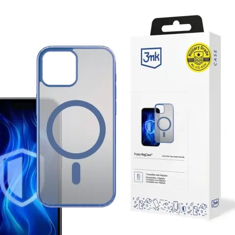 3MK Frosty MagCase tok Apple iPhone 15 füstös-kék