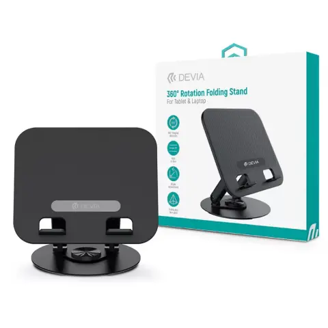 DEVIA 360° rotatable desktop tablet/laptop stand black