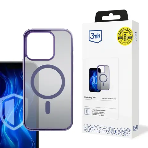 3MK Frosty MagCase tok Apple iPhone 13 Pro füstös-lila