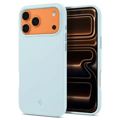 SPIGEN Silicone Fit MagFit MagSafe tok iPhone 17 Pro Max / iPhone 18 Pro Max világoskék