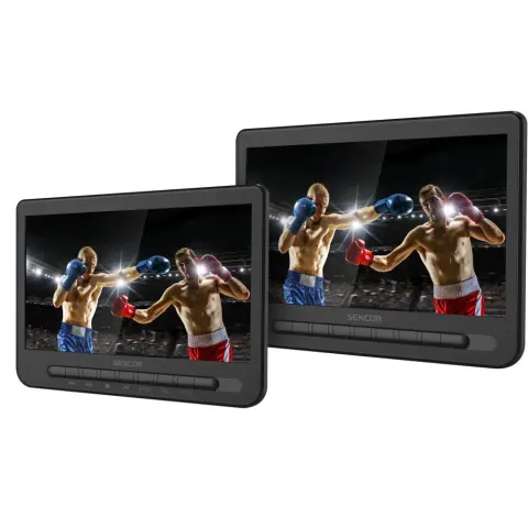 SENCOR SPV 7105 DUAL Hordozható kettős DVD lejátszó fekete